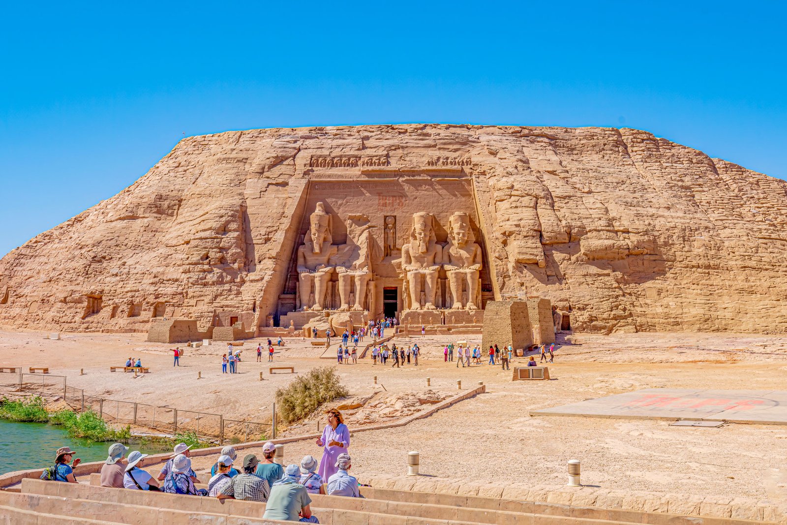 Der Nil und die Landschaft von Aswan